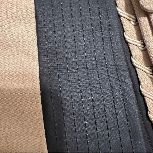 Etcetera Suit Jacket Size 8 Beige Black Dress Casual Cotton Zipper Front EUC - Picture 14 of 14